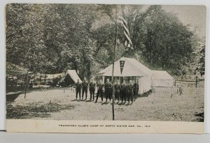 North Water Gap Pennsylvania FRANKFORD CLUB'S CAMP 1915 YOUNG MEN POSTCARD Q16