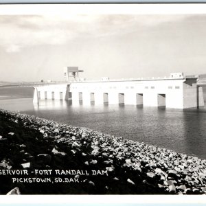 c1950s Pickstown, SD RPPC Fort Randall Dam Hydroelectric Power Reservoir A168