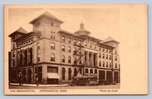 K9/ Portsmouth Ohio Postcard c1910 Washington Hotel Building  367