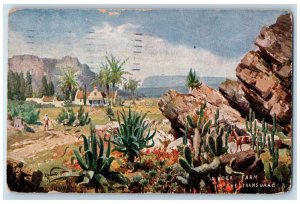 c1910 A Boer Farm In The Transvaal South Africa Oilette Tuck Art Postcard 