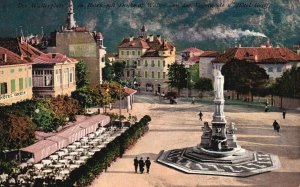 Vintage Postcard 1910's Der Walter Plata Walther Denkmal Monument Bolzano, Italy