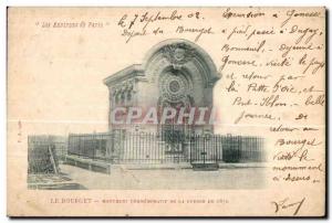 Old Postcard Le Bourget Commemorative Monument of War From 1870 1871 Militaria