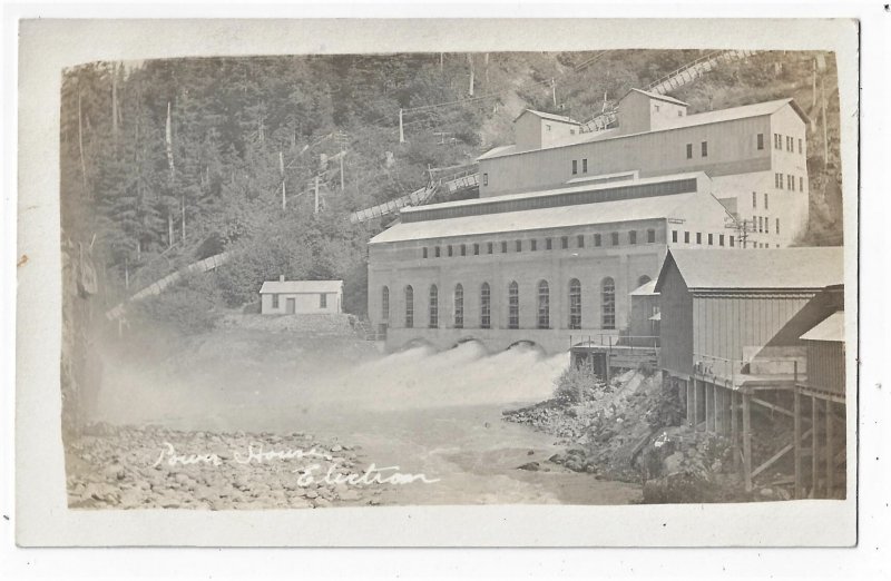 Power House Powerhouse Electron Washington RPPC Puyallup River ca. 1910