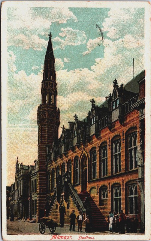 Netherlands Alkmaar Stadhuis Vintage Postcard C079