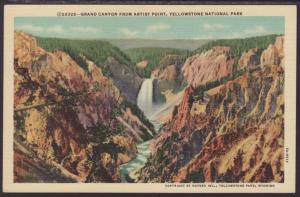 Grand Canyon From Artist Point,Yellowstone Postcard