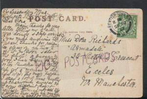 Family History Postcard - Richards - 32 Victoria Crescent, Eccles  RF4291