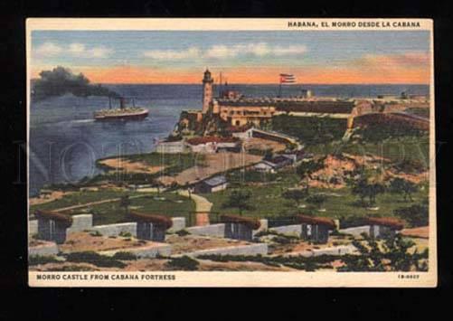 019118 LIGHTHOUSE in HABANA CUBA Morro Castle Vintage PC #2