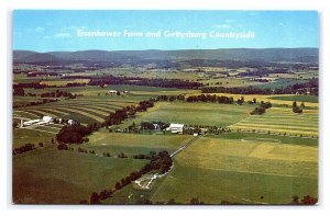 Eisenhower Home & Countryside Gettysburg, PA. Pennsylvania Aerial View Postcard