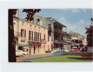 Postcard Vieux Carre Street Scene, New Orleans, Louisiana