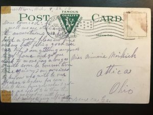 Vintage Postcard>1913>Lobby>The Dagmar Hotel>Hagerstown>Maryland