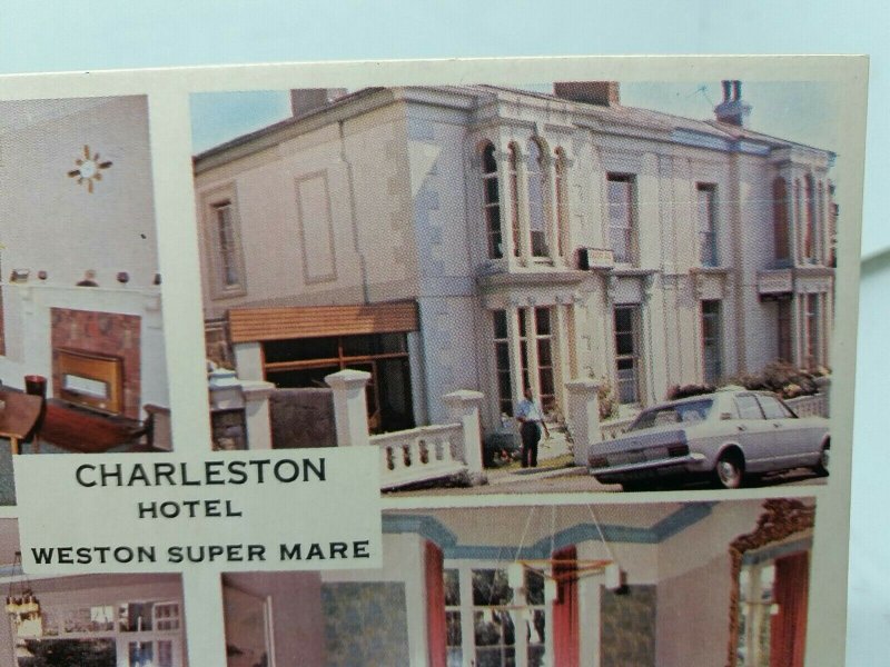 Charleston Hotel Madeira Road Weston Super Mare Somerset Vintage Postcard 1970s