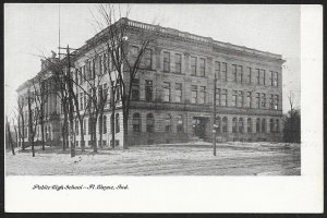 Public High School in Winter Ft Wayne Indiana Unused c1905