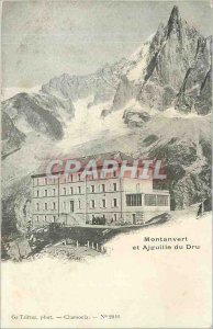 Old Postcard Montanvert and Aiguille du Dru