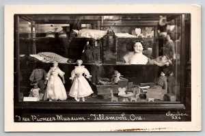 Tillamook OR Antique China Dolls Exhibit Pioneer Museum RPPC Photo Postcard L24