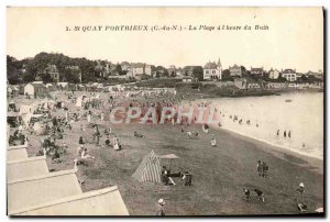 Old Postcard St Quay Portrieux La Plage Du Bain Time