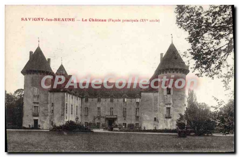 Postcard Old Savigny Les Beaune Chateau
