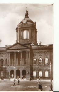 Lancashire Postcard - The Town Hall - Liverpool - Real Photograph - Ref TZ1223 
