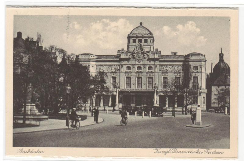 Kungl Dramatiska Teatern Theater Stockholm Sweden postcard