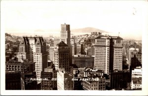 Real Photo Postcard Financial District in San Francisco, California~133401