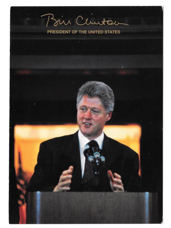 Bill Clinton President United States Speaking Politics Arkansas Vtg 4X6 Postcard