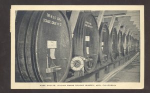 ASTI CALIFORNIA ITALIAN SWISS COLONY WINERY INTERIOR VINTAGE POSTCARD