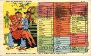 Busy Comic 1942 light crease right top corner, postal marking on front, posta...