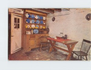 Postcard Basement Kitchen, Betsy Ross House, Philadelphia, Pennsylvania