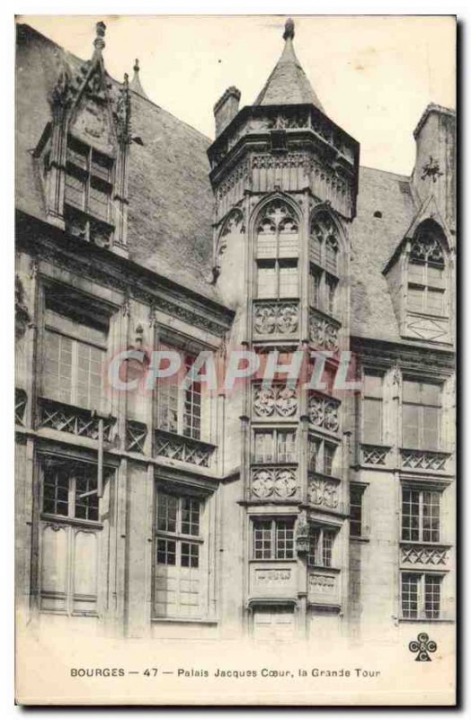 Old Postcard Bourges Palais Jacques Coeur Great Tower