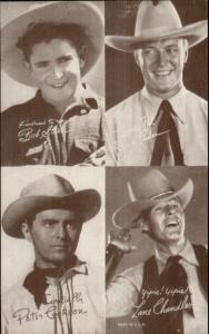 Cowboy Actors 4in1 Exhibit Arcade Card Peter Cookson Lane Chandler Bob Steele