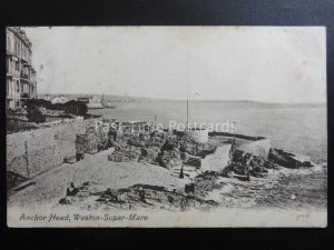 Somerset ANCHOR HEAD Weston Super Mare c1908 Old Postcard by Valentine 37126