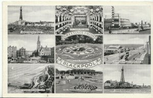 Lancashire Postcard - Greetings from Blackpool - Real Photograph   ZZ1878