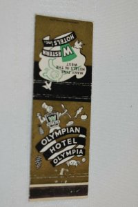 Olympian Hotel Olympia Western Hotels Inc 20 Strike Matchbook Cover