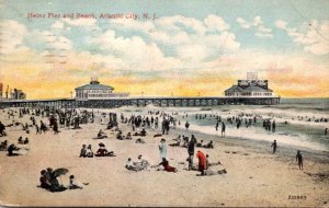 New Jersey Atlantic City Heinz Pier and Beach 1914