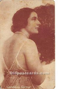 Geraldine Farrar Theater Actor / Actress Unused corner wear stains on card