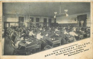 1909 Terre Haute Indiana Brown's Business College occupation Postcard 25-12241