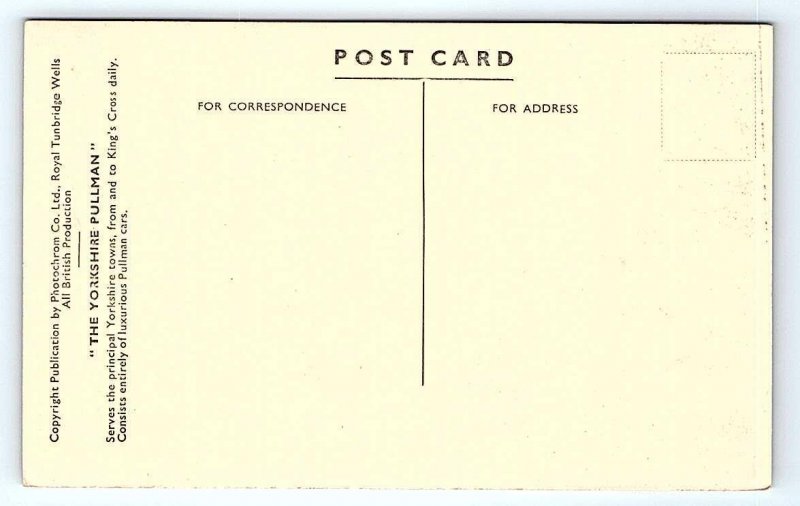 YORKSHIRE, United Kingdom ~ Railroad Train ~ THE YORKSHIRE PULLMAN  Postcard
