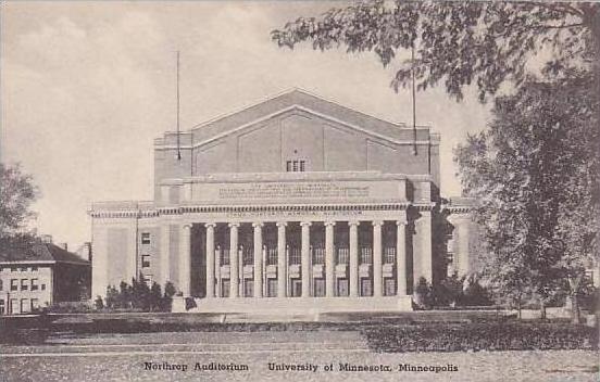 Minnesota Minneapolis Northrop Auditorium University of Minnesota Albertype