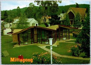 VINTAGE CONTINENTAL SIZED POSTCARD SOUTHERN HIGHLANDS SCENE MITTAGONG AUSTRALIA