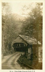 Franconia Notch New Hampshire 1935 Flume Bridge #12 RPPC Photo Postcard 21-11706