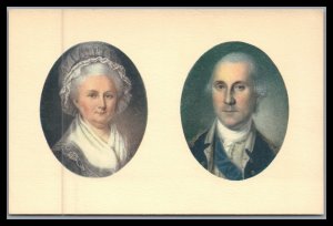 ABRO US Unused Card GEORGE & MARTHA WASHINGTON MT. VERNON
