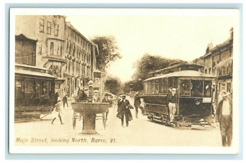 1905 Main Street Looking North, Barre, Vermont VT Unposted Antique Postcard 