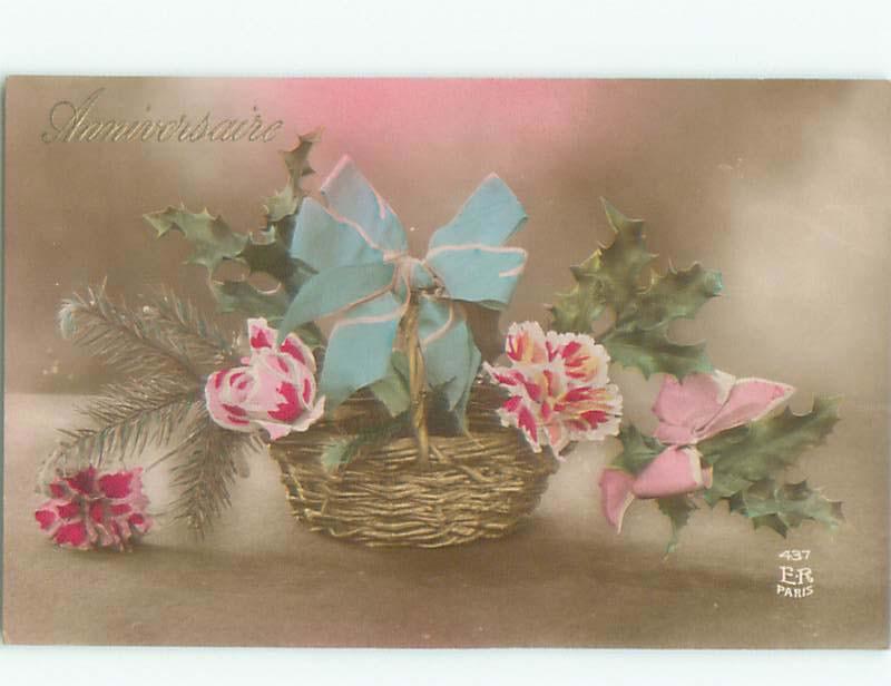 tinted rppc c1910 BEAUTIFUL FLOWERS AC8959