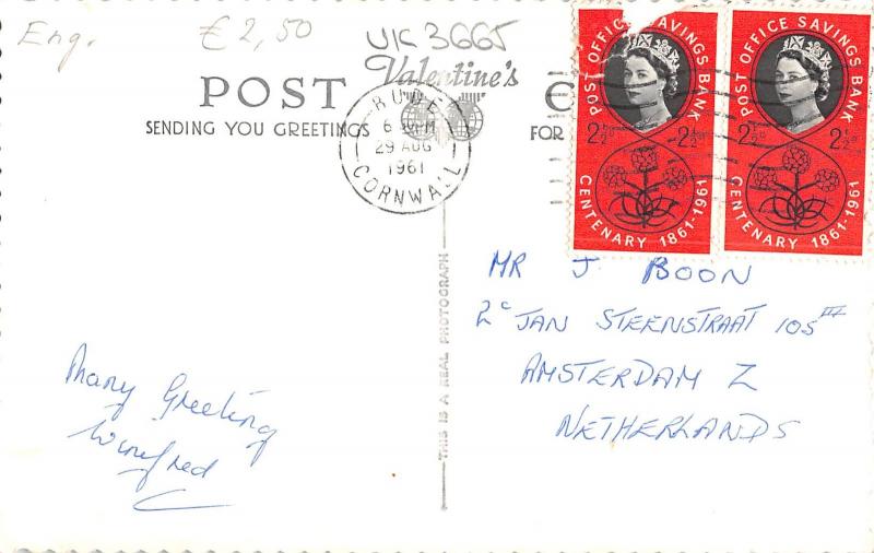 uk3665 clovelly ship devon donkey real photo uk