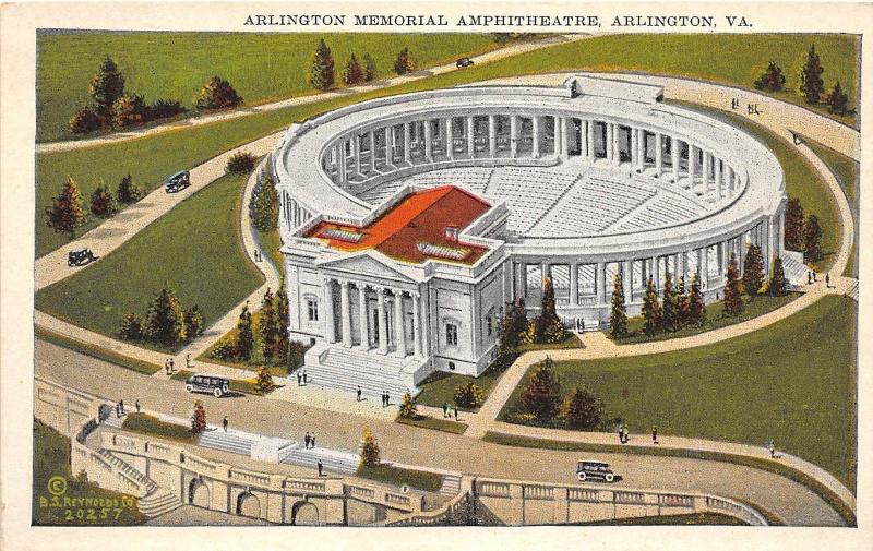 C37/ Arlington Virginia Va Postcard c1910 Arlington Memorial Amphitheatre