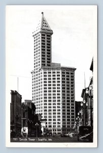 RPPC Smith Tower Building Seattle Washington WA UNP Johnston Photo Postcard Q8