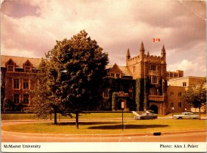 CONTINENTAL SIZE POSTCARD McMASTER UNIVERSITY HAMILTON ONTARIO CANADA (faults)