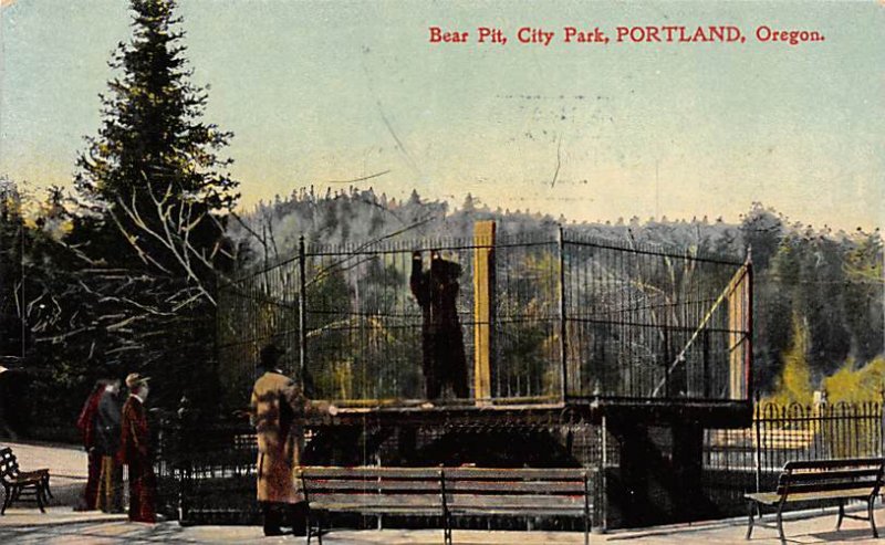 Bear Pit, City Park Portland, OR, USA Bear 1908 