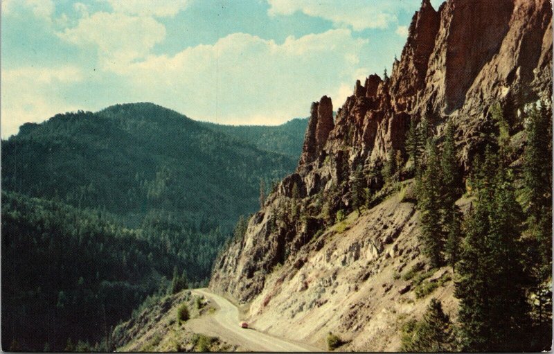 Wolf Creek Pass Colorado US Highway 160 Scenic Landscape Chrome Postcard 