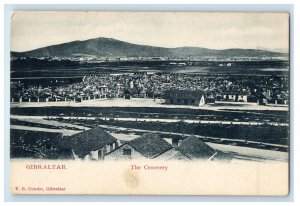 c1910 Upper View of The Cemetery, Gibraltar Unposted Antique Postcard