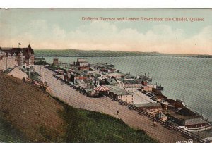 Postcard Dufferin Terrace Town Citadel Quebec Canada